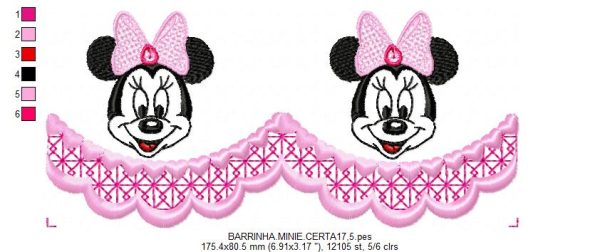 Minni Mouse Pink Free Embroidery Design Embwin Machine Embroidery