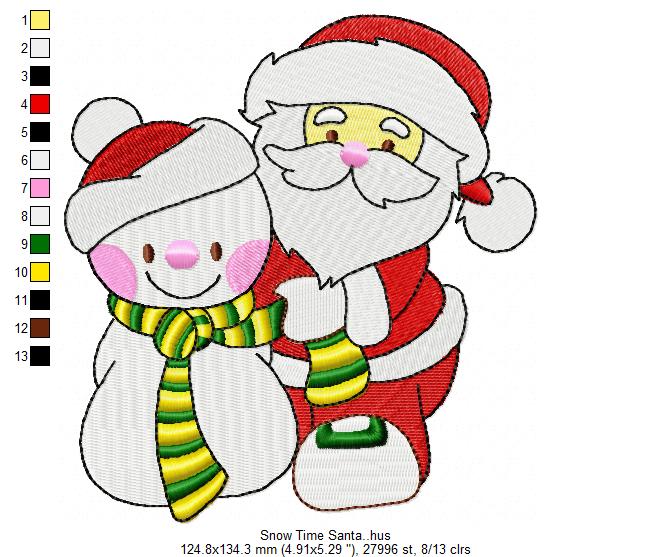 Snow Time Santa Embroidery Free Digital File - embwin - win embroidery ...