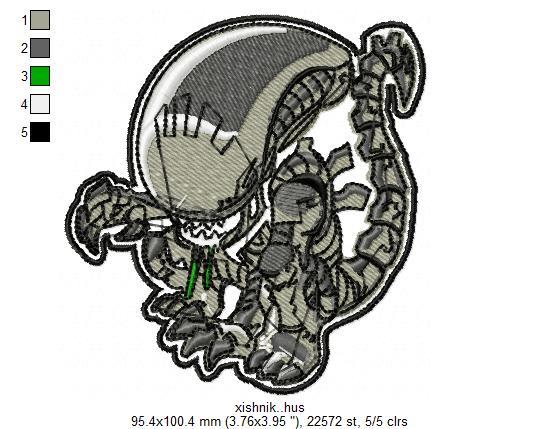 Xishnik Monster Anime Free Embroidery Design