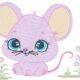 Pink Rat Cute Free Embroidery Design