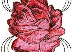 Red Flower Free Embroidery Design