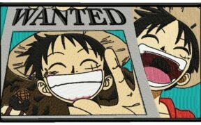 Wanted Luffy Free Embroidery Design