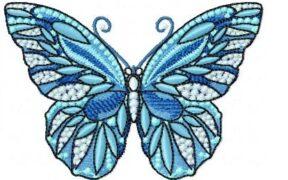 Blue Butterfly Free Embroidery Design