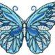 Blue Butterfly Free Embroidery Design