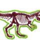 Dinossauro REX Green Outline Free Embroidery Design