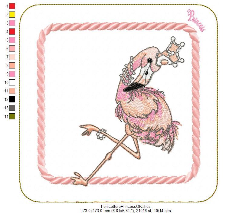 Flamingo Bird Free Embroidery Design

