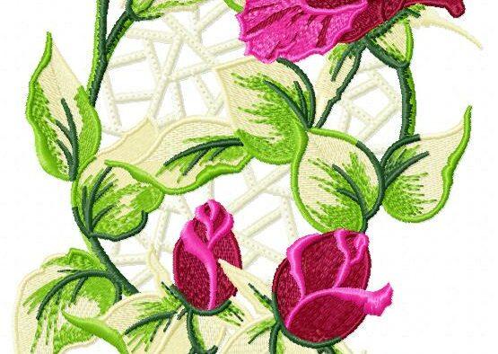 Stunning Flower Free Embroidery Design