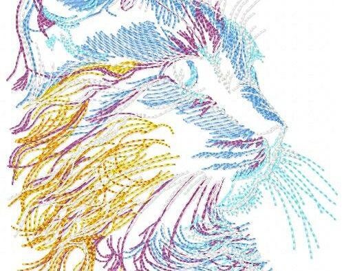 Colorful Cat Threads Free Embroidery Design