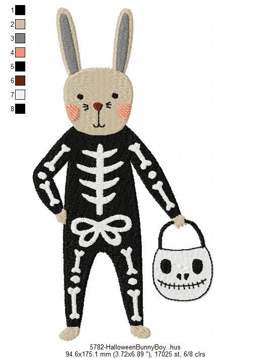 Halloween Bunny Boy Free Embroidery Design