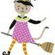 Halloween Cat Girl Witch Free Embroidery Design