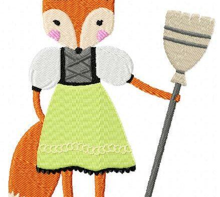 Halloween Fox Girl Free Embroidery Design