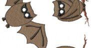 Bats Free Embroidery Design