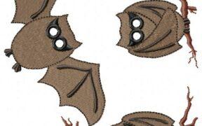 Bats Free Embroidery Design