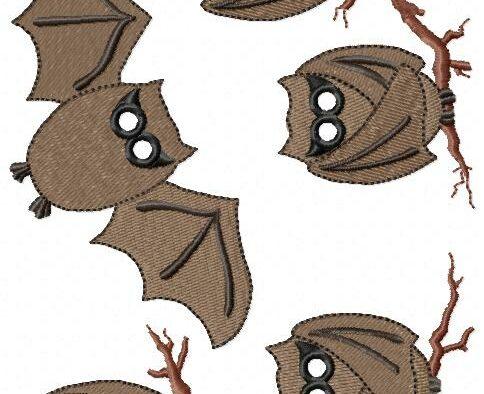 Bats Free Embroidery Design