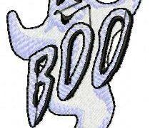 Halloween Boo Ghost Free Embroidery Design