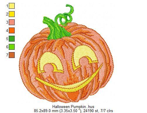 Halloween Pumpkin Free Embroidery Design