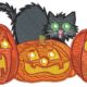 Halloween Pumpkins and Cat Free Embroidery Design