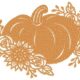 Pumpkin with Flowers Free Embroidery Design