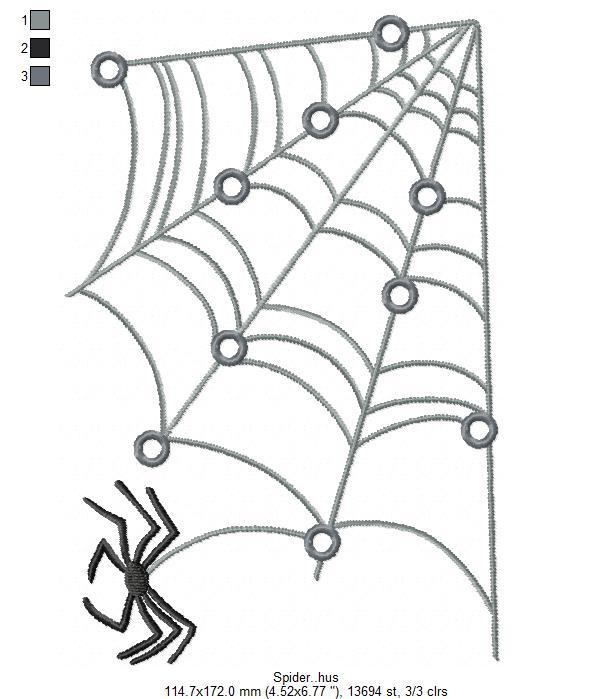 Spider Network Free Embroidery Design