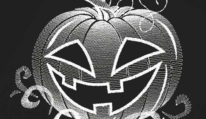 Halloween Pumpkin Face Free Embroidery Design