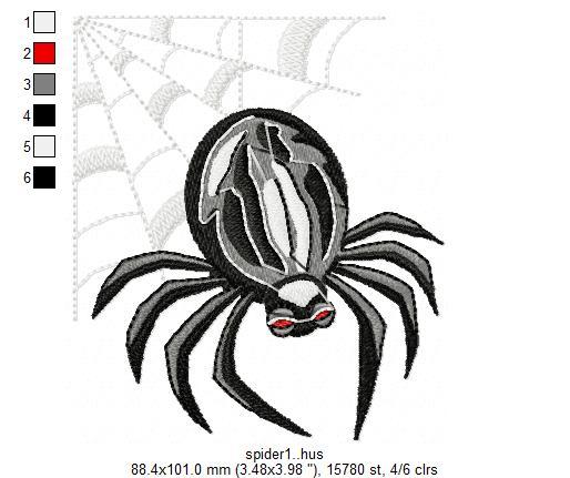 Halloween Spider Free Embroidery Design