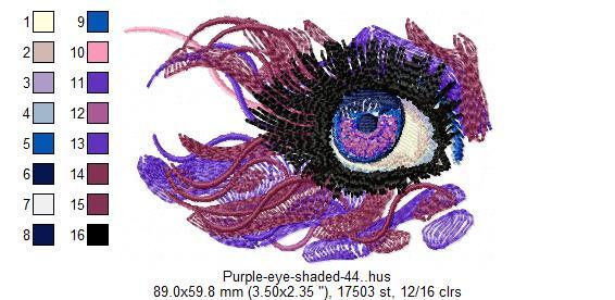 Purple Eye Free Embroidery Design