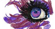 Add Elegance and Whimsy with the Purple Eye Free Embroidery Design!