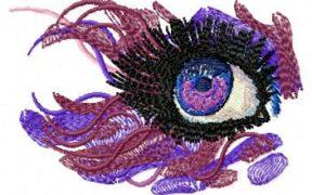 Add Elegance and Whimsy with the Purple Eye Free Embroidery Design!