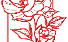 Add a Touch of Elegance with the Red Flower Free Embroidery Design!