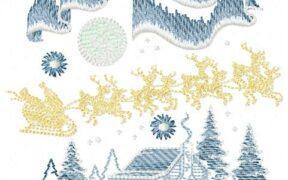 Snow City Free Embroidery Design