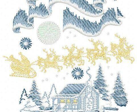 Snow City Free Embroidery Design