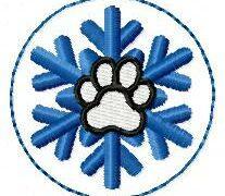 Embrace Winter Magic with the Snow Paw Feltie Free Embroidery Design