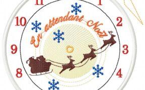 Horloge Noel Free Embroidery Design